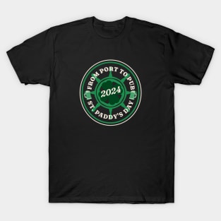 From Port To Pub - Cruise Vacation - St. Patrick's Day 2024 T-Shirt